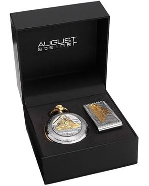 August Steiner Brass Watch - Black