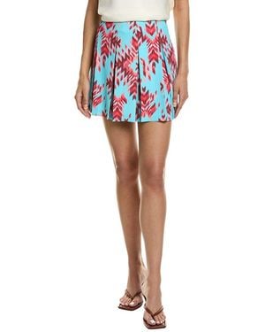 L'Agence Tania Pleated Mini Skirt - Blue