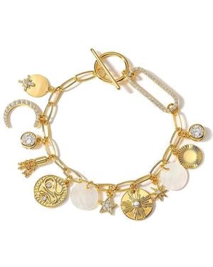 Liv Oliver 18k Plated Lucky Charm Bracelet - Metallic