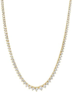 Lab Grown Diamonds 14k 5.00 Ct. Tw. Lab Grown Diamond Necklace - Metallic