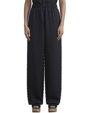 Lafayette 148 New York Diamond Plisse Riverside Pant - Black