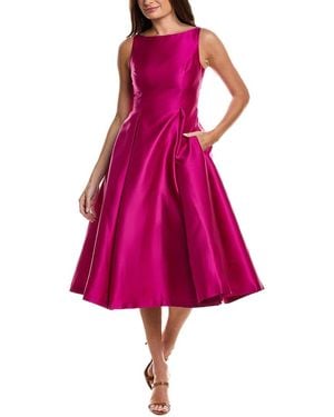 Adrianna Papell Sleeveless Tea Length Dress - Pink