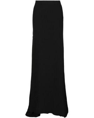 Valentino Fluid Silk Maxi Skirt - Black