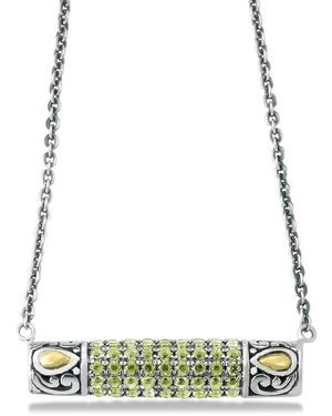 Samuel B. 18K & 0.54 Ct. Tw. Peridot Necklace - Green