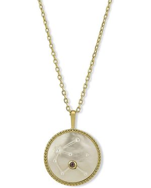Samuel B. 18K 0.10 Ct. Tw. Sapphire & Pearl Necklace - Metallic