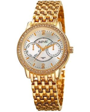 August Steiner Bling Diamond Watch - Metallic