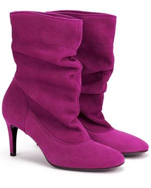 Agl Attilio Giusti Leombruni Michelle Suede Bootie - Purple