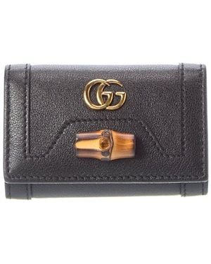 Gucci Diana Leather Key Holder - Grey