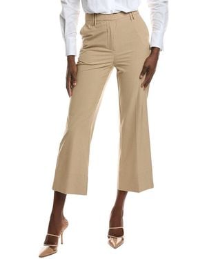 Ganni Drapey Melange Cropped Pant - Natural