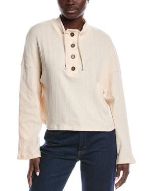 Project Social T Scout Textured Funnel Neck Sweatshirt - White