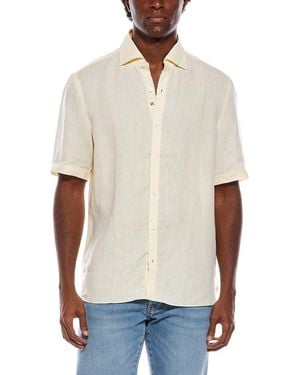 Isaia Linen Sport Shirt - White