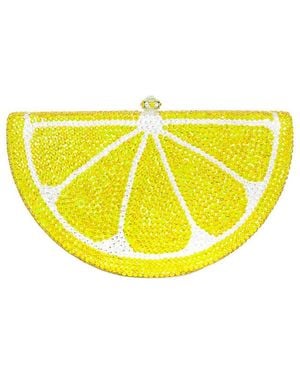 Aquaswiss Aqs Lemon Crystal Clutch - Yellow