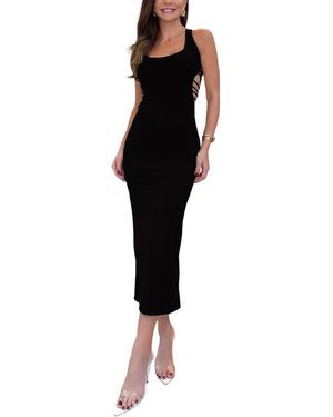 CHARLOTTE GREEN Midi Dress - Black
