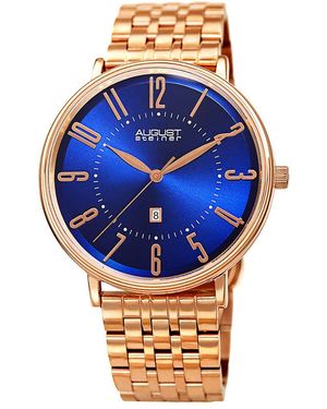 August Steiner Quartz Blue Dial Watch - Multicolor