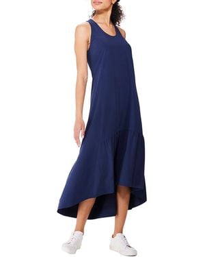 NIC+ZOE Tech Stretch High-Low Maxi Dress - Blue