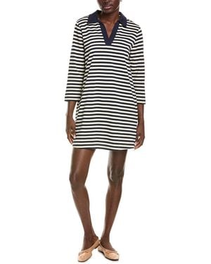 Isaac Mizrahi New York Stripe Polo Dress - Black