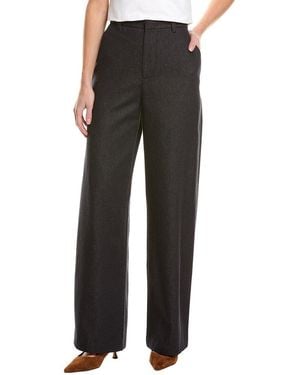 Vince High Waist Twill Wide Leg Pant - Black