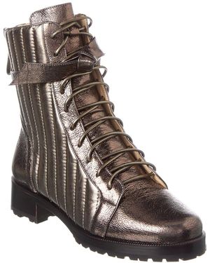 Alexandre Birman Clarita Quilted Leather Combat Boot - Brown