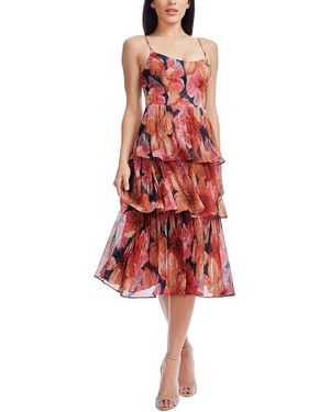 Dress the Population Loretta A-Line Dress - Red