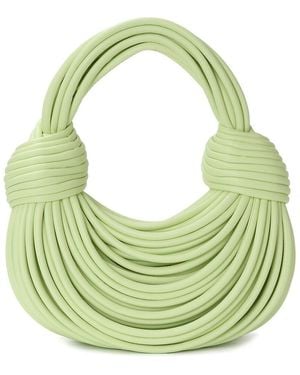 Tiffany & Fred Paris Smooth Leather String Bag - Green