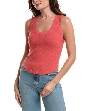 Project Social T Suki Scoop Neck Rib Tank - Red