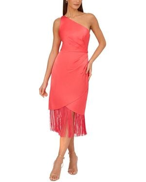 Adrianna Papell Eve Satin Midi Dress - Red