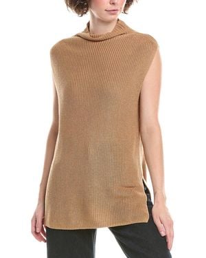 Bella Dahl Mock Neck Sweater Vest - Natural