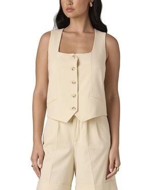 Wit & Wisdom Button Front Vest - Natural