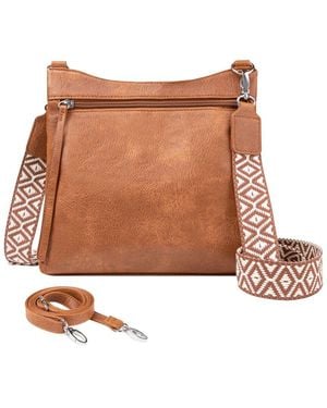 inQ Products Crossbody Bag With 2 Adjustable Straps - Brown