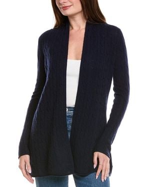 Hannah Rose Breezy Cable Wool & Cashmere-Blend Duster - Blue