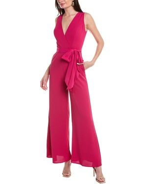 Rene Ruiz Surplice Jumpsuit - Pink