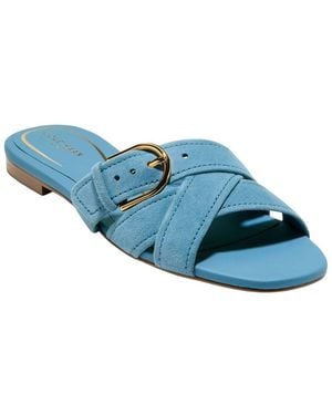 Cole Haan Velma Buckle Leather Sandal - Blue