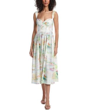 Yumi Kim Brigette Linen-blend Midi Dress - Green