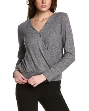 Michael Stars Claudine Convertible Surplice Top - Grey