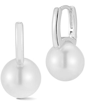 Chloe and Madison Plated Earrings - White