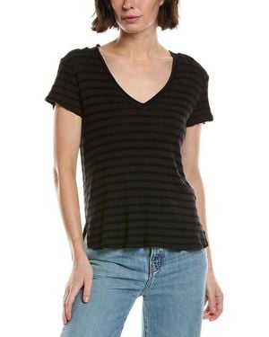 Bella Dahl V-Neck T-Shirt - Black