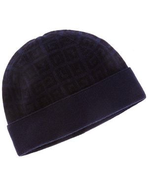 Givenchy Knit Double-Face Wool& Cashmere-Blend Beanie - Blue