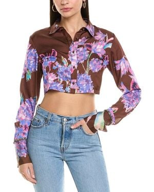 Rococo Sand Crop Shirt - Blue