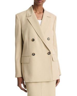 Vince Tailored Canvas Wool-blend Blazer - Natural