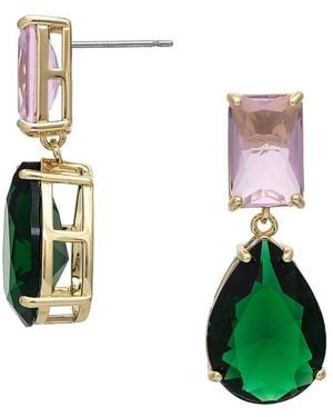 Rivka Friedman 18K Plated Dangle Earrings - Green