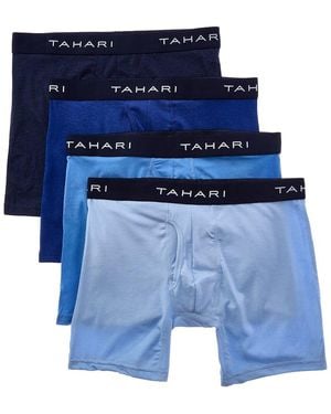 Tahari 4pk Classic Fit Stretch Boxer Brief - Blue