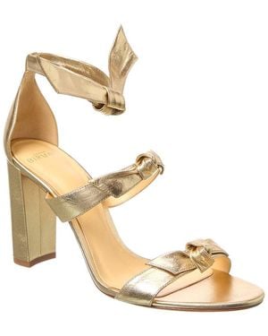 Alexandre Birman Lolita Block 90 Leather Sandal - Metallic