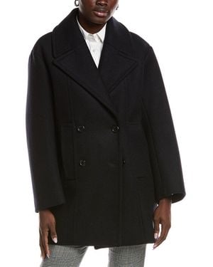 Maje Wool-Blend Peacoat - Black