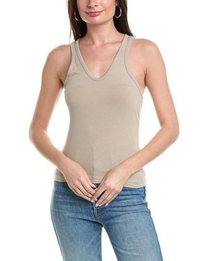 James Perse Cut Away Racerback Tank - Blue