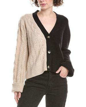 Isla Ivy Patchwork Cashmere Cardigan - Natural