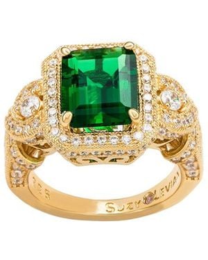 Suzy Levian CZ Jewelry Suzy Levian Silver Cz Ring - Green