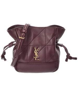 Saint Laurent Cassandra Jamie Mini Leather Cross - Purple