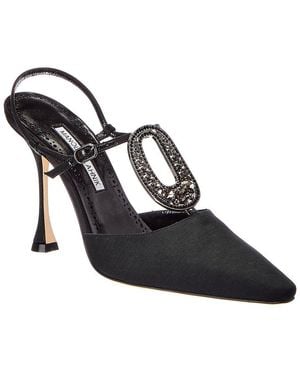 Manolo Blahnik Truta 105 Grosgrain Slingback Pump - Black