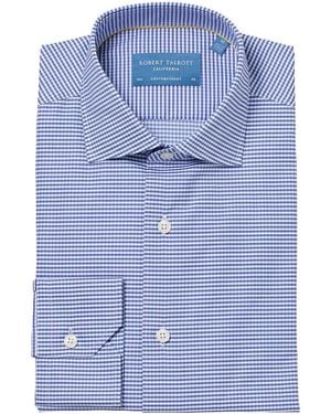Robert Talbott Reynolds Contemporary Check Twill Shirt - Blue