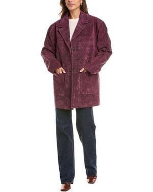 NVLT Genuine Suede Jacket - Red